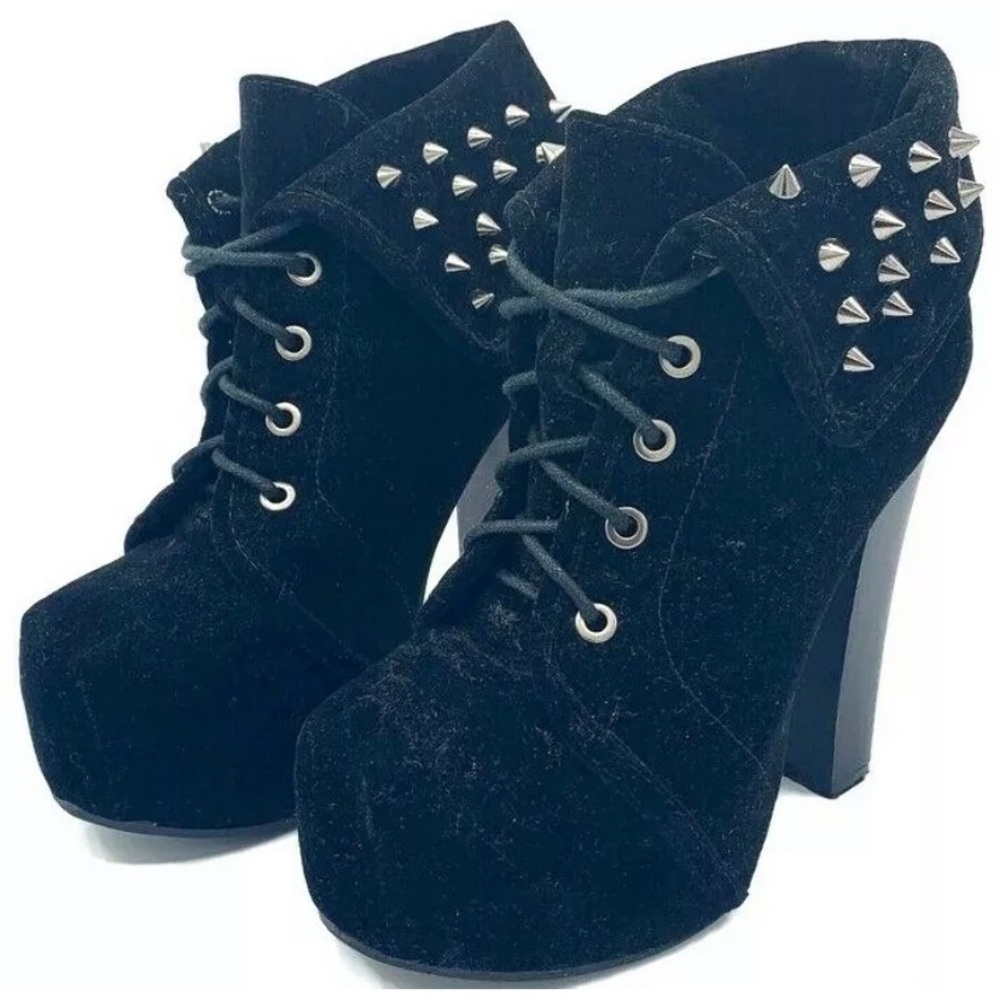 Steampunk Club Couture Velour Studded Platforms